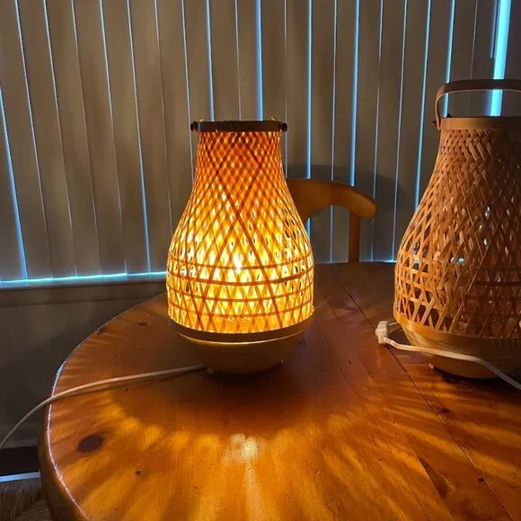 SET OF 2 Ikea Misterhult table lamps with LED lightbulb - Picture 5 of 12